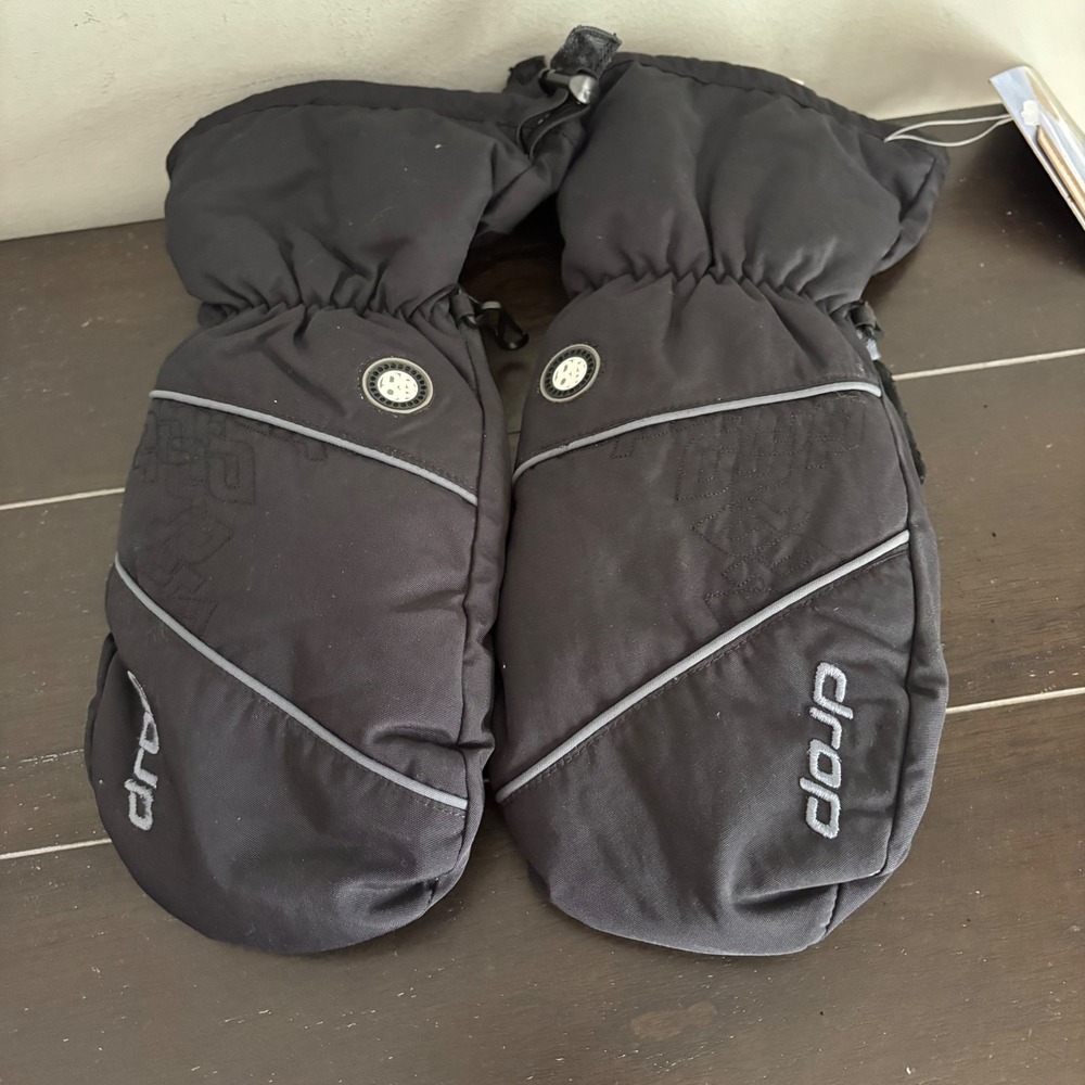 Drop Steep Multiclimate Series Mens XL Black Snowboard Mittens‎ And Liner